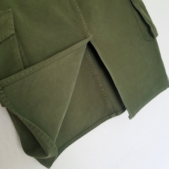 Aritzia Wilfred Free Havasu Cargo Skirt 2 Olive Army Green Mid Rise Pockets $110 - Picture 14 of 16